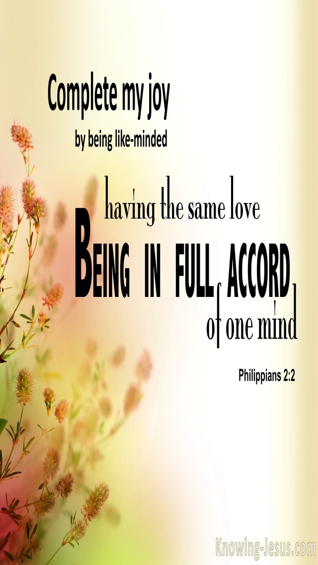 Philippians 2:2 Being Of One Mind (green)